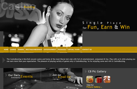 Casino Buzzing Website Design!